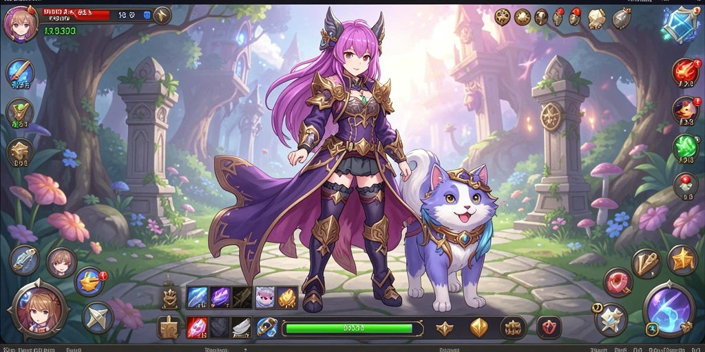 Tampilan awal game yang menarik dan penuh warna.