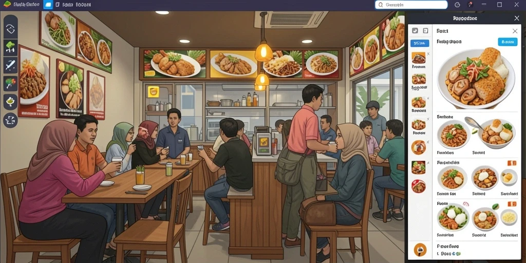 Tampilan awal permainan yang menarik dan informatif.