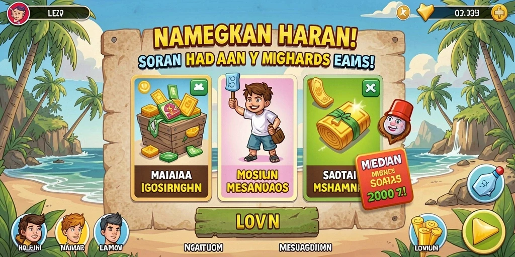 Tampilan awal game yang memukau dan intuitif.
